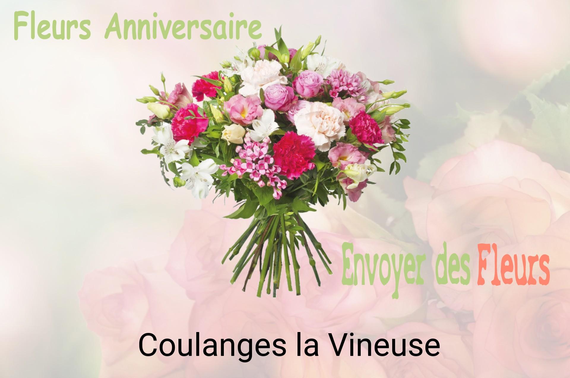 Bouquet de fleurs d’anniversaire livré à Coulanges-la-Vineuse