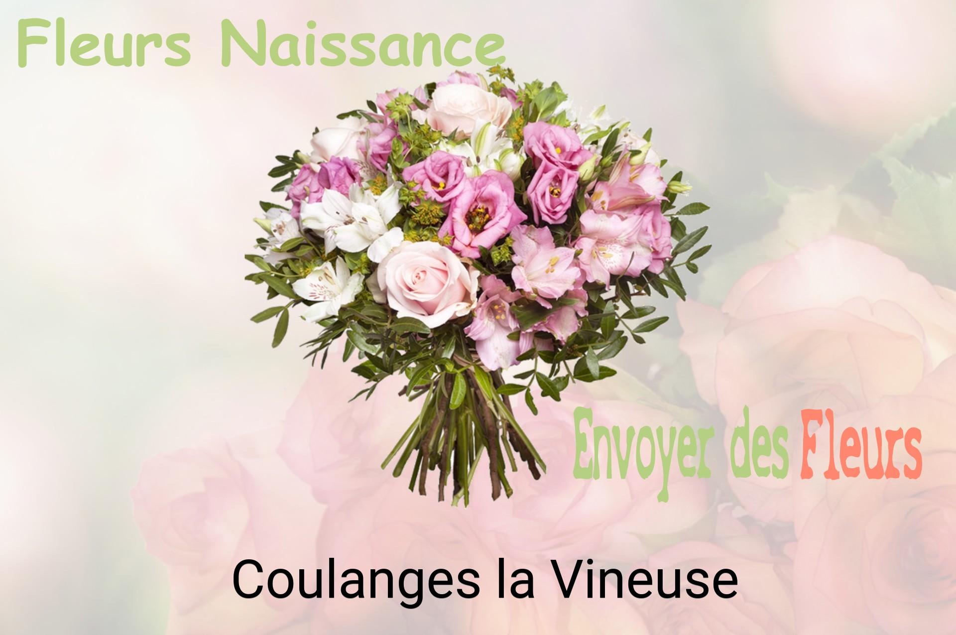 Bouquet de fleurs de naissance livré à Coulanges-la-Vineuse