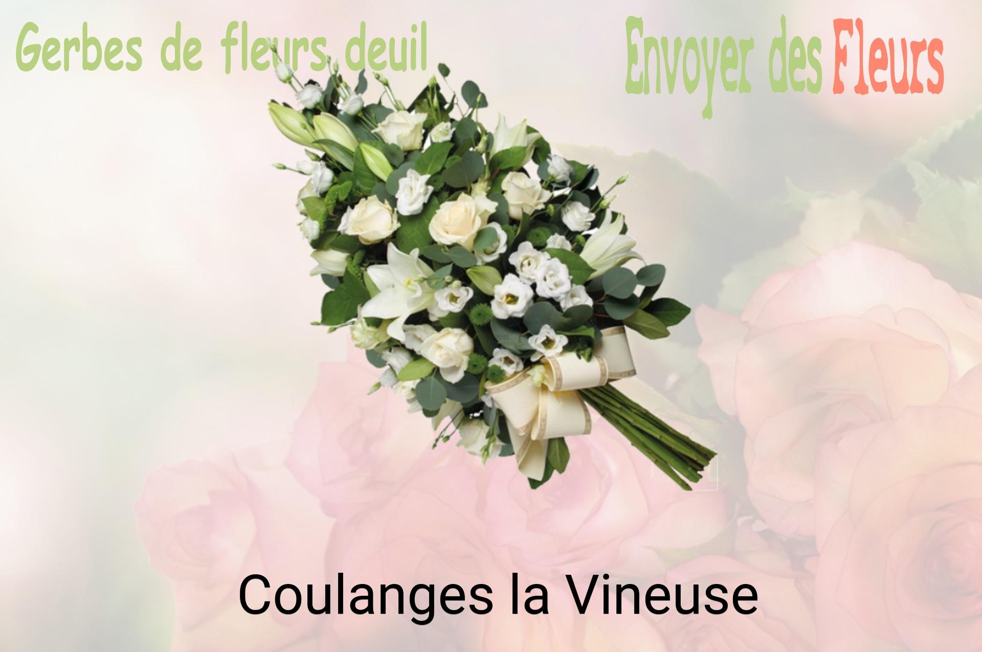 Gerbe de fleurs de deuil livrée à Coulanges-la-Vineuse